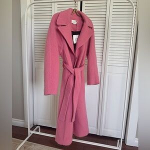 Victoria Beckham VVB Pink Wool Coat